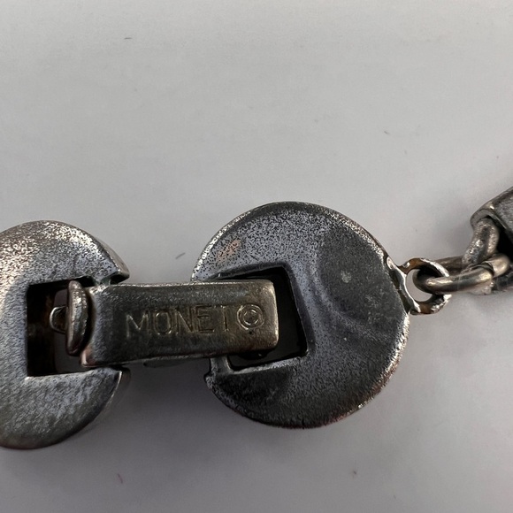 Vintage Monet Tournee' Silver tone Box Chain Necklace - Picture 7 of 10